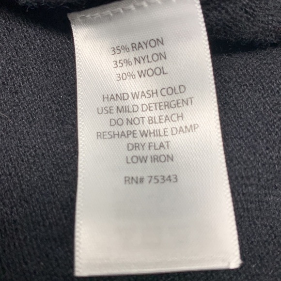 Belle Vere Notte Long Sleeve Bejeweled Crew Neck Wool Blend Dress Black Medium - Picture 4 of 12